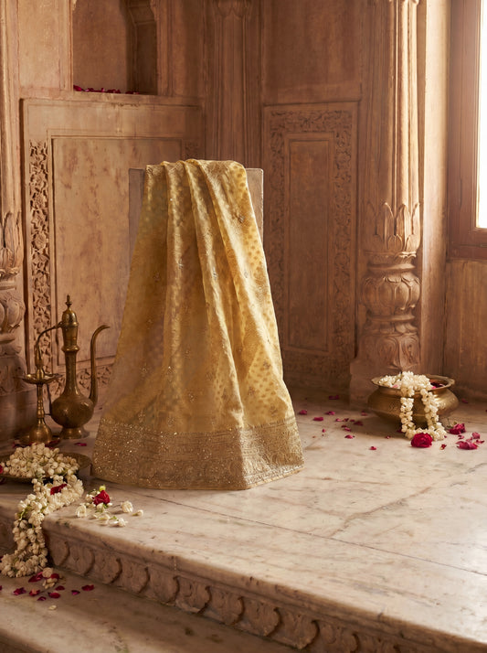 Pastel Rangkaat Banarasi Silk Zardozi Unstitched Salwar Kameez