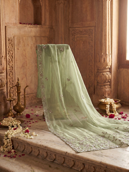 Pastel Rangkaat Banarasi Silk Zardozi Unstitched Salwar Kameez